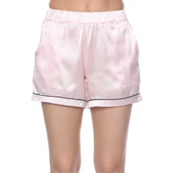 Luxilooks pink satin shorts, size M, slightly stretchy, EUC - Picture 1 of 12